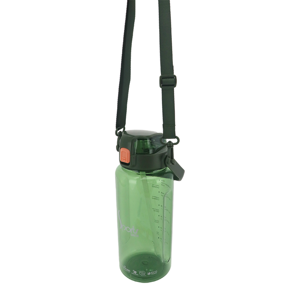 小牛角SPORT 2000毫升TRITAN直飲運動水壺配吸管(綠色) (HCC842-200G)